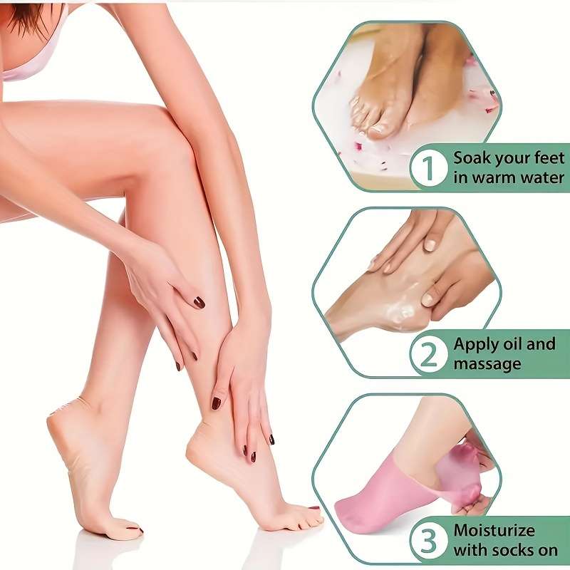 1 Pair Silicone Moisturizing Relief Socks