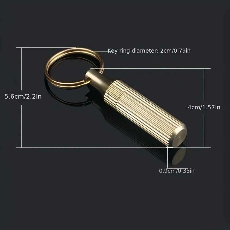 Compact Brass Utility Knife Keychain