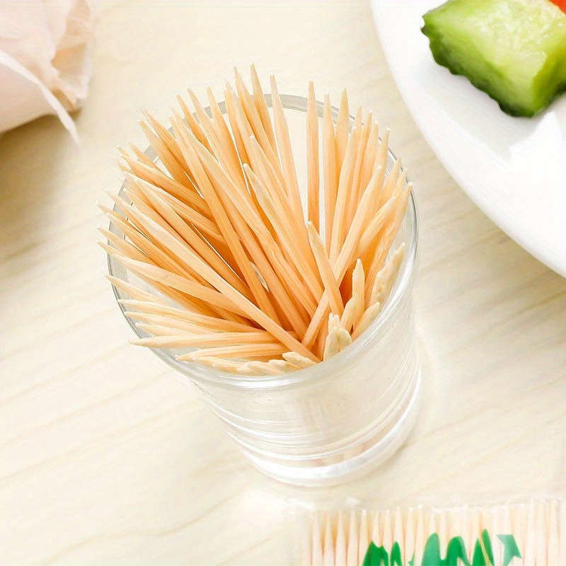 Natural Bamboo Double-headed Thin Toothpicks
