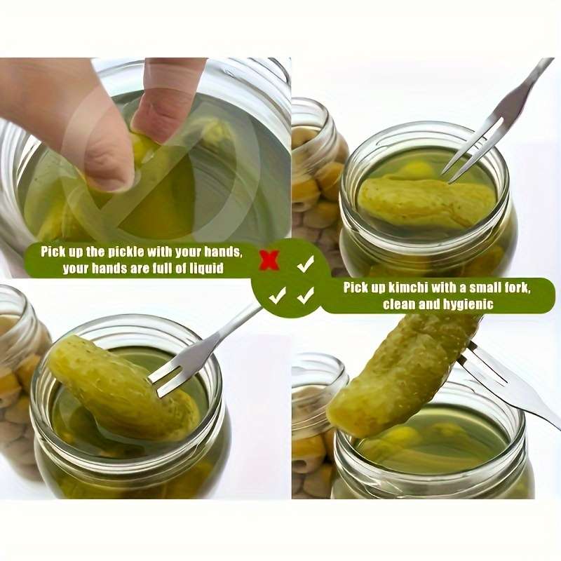 2pcs Stainless Steel Pickle Forks