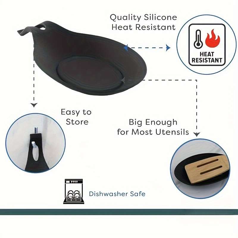 2pcs Silicone Spoon Rest Set
