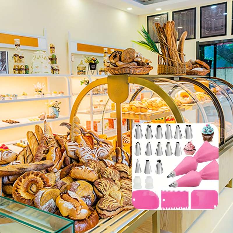 21-Piece Flower Mounting Baking Set