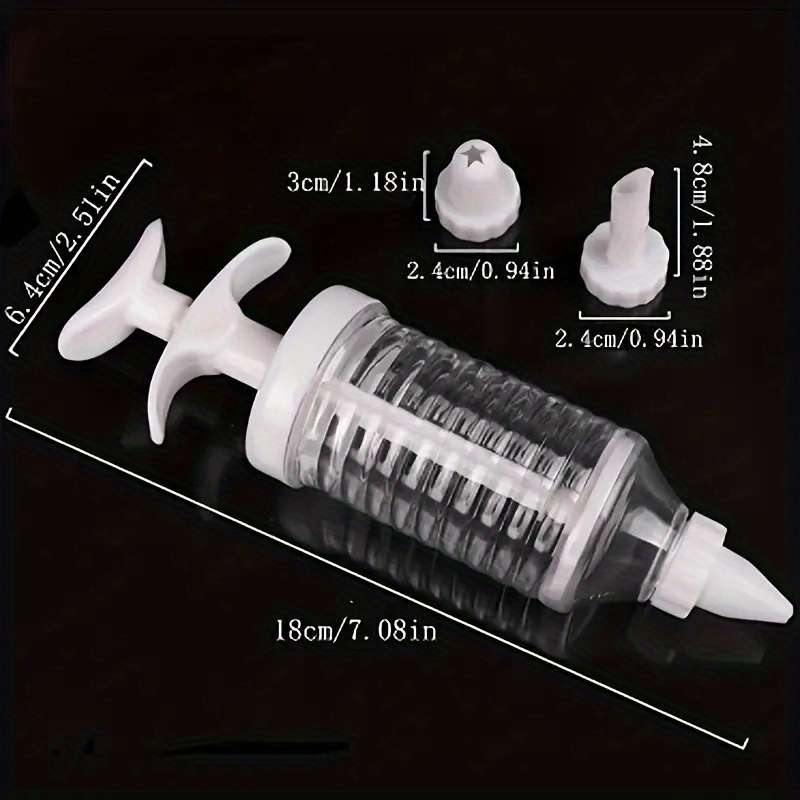 Plastic Dessert Decorating Syringe Set