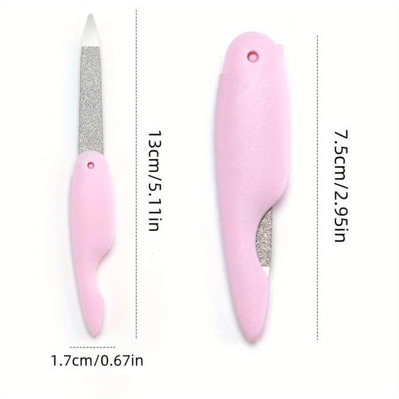 Stainless Steel Nail File with Double Polishing and Sanding Strips