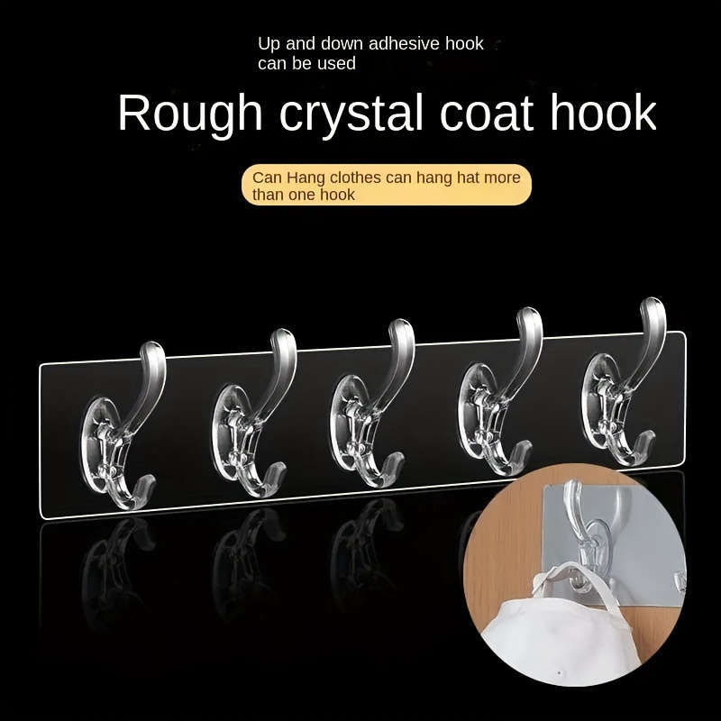Easy-Install Transparent Adhesive Hooks