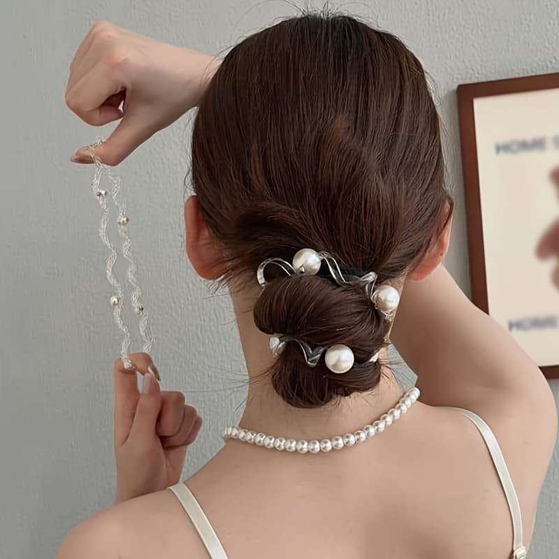 Elegant Minimalist Imitation Pearl Hair