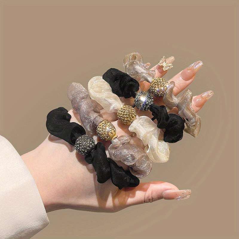 Elegant Rhinestone Mesh Hair