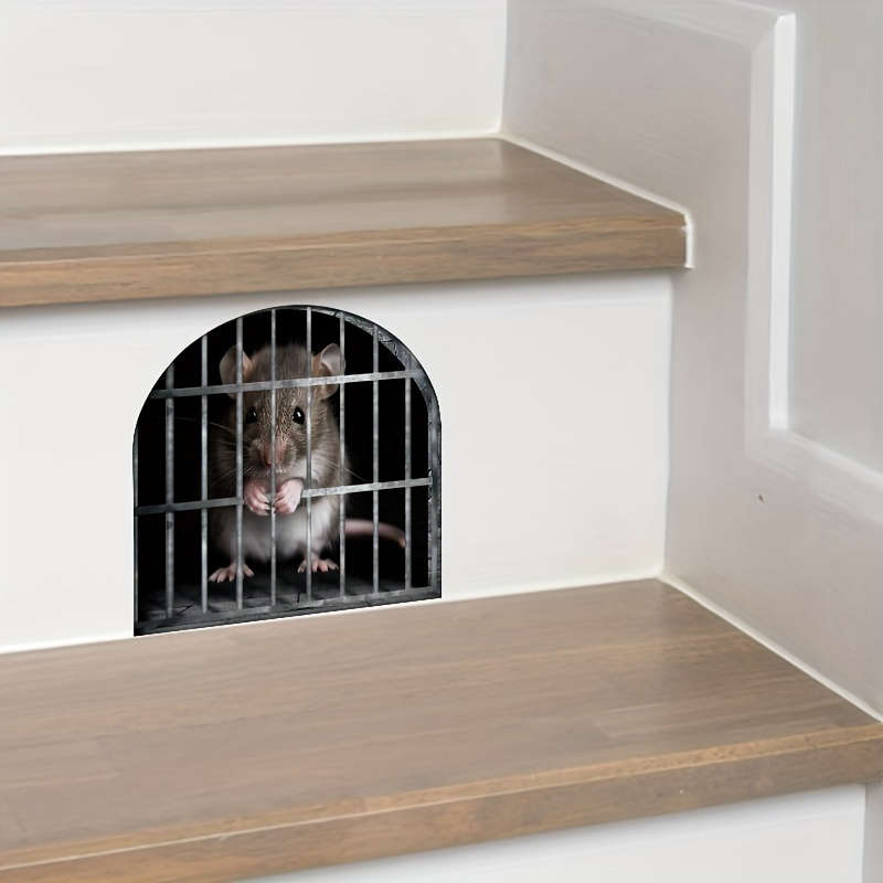 3D Realistic Rat Hole Wall Decal