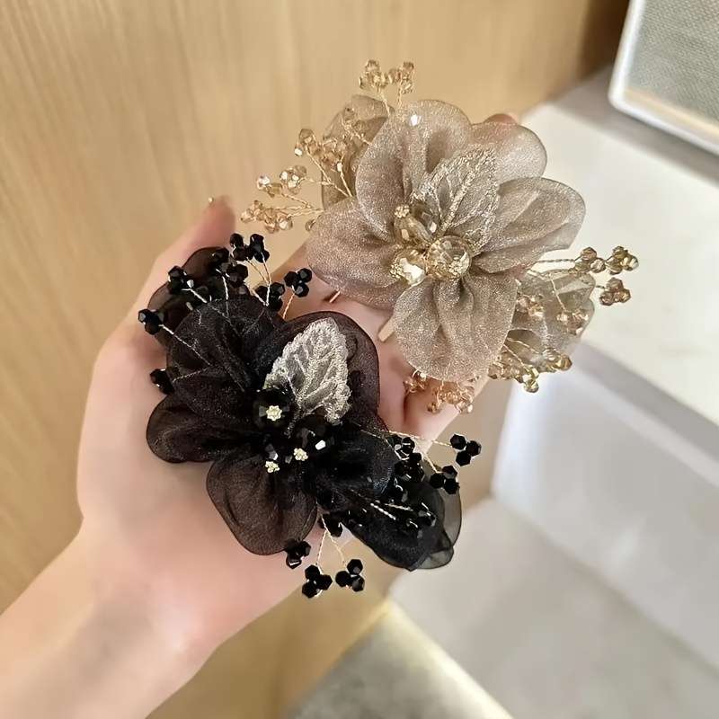 Floral Organza Scrunchie