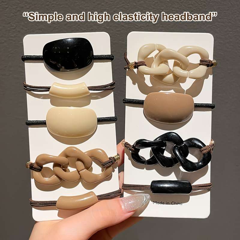 Elegant Coffee Milk Hair Ties