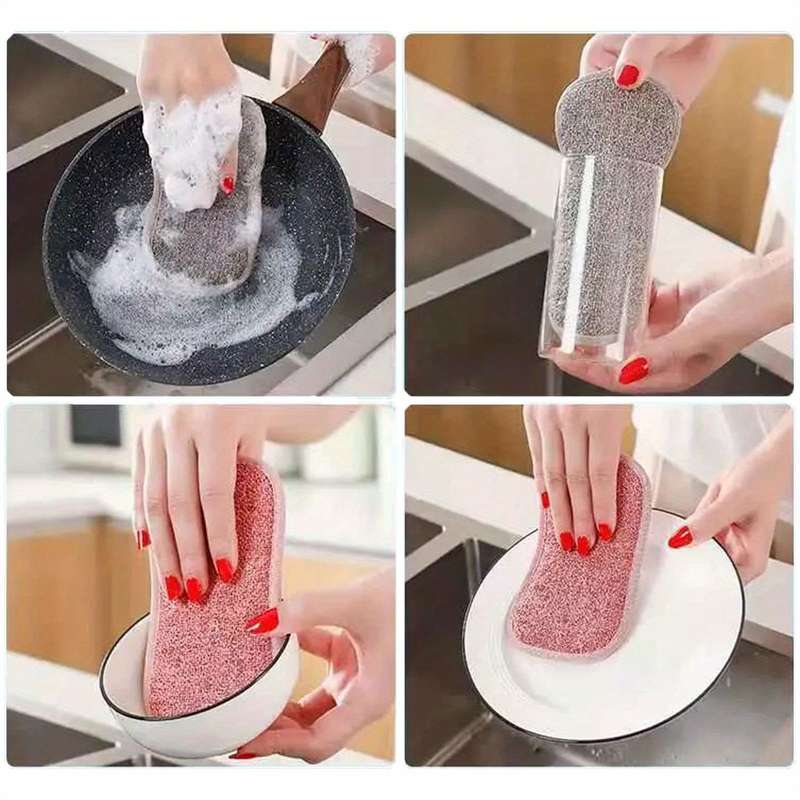 3-Pack Multi-Purpose Non-Scratch Microfiber Scrub Sponges