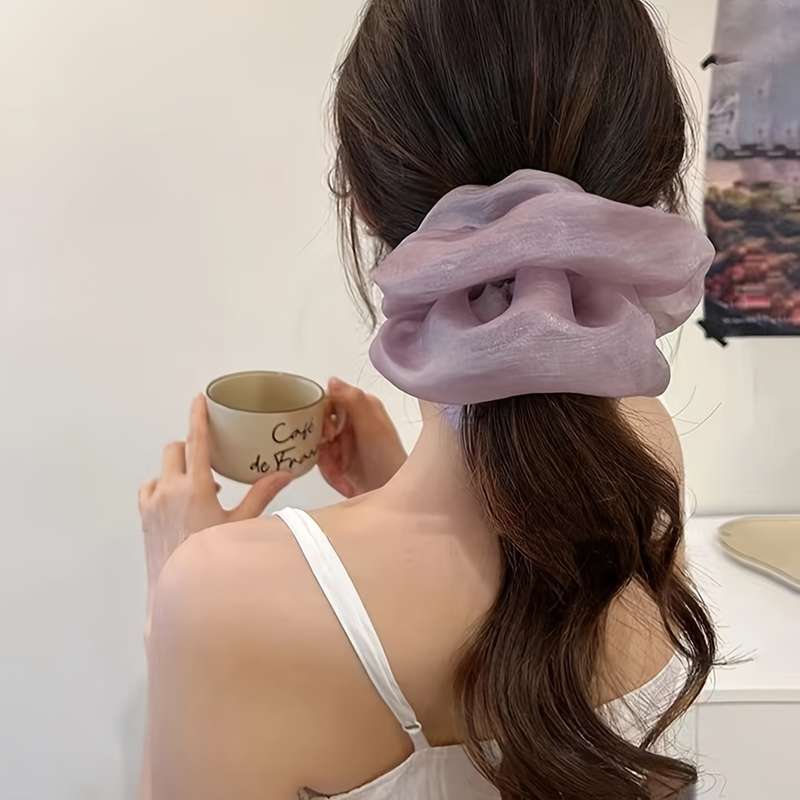Elegant 4pcs Set of Large Silky Scrunchies