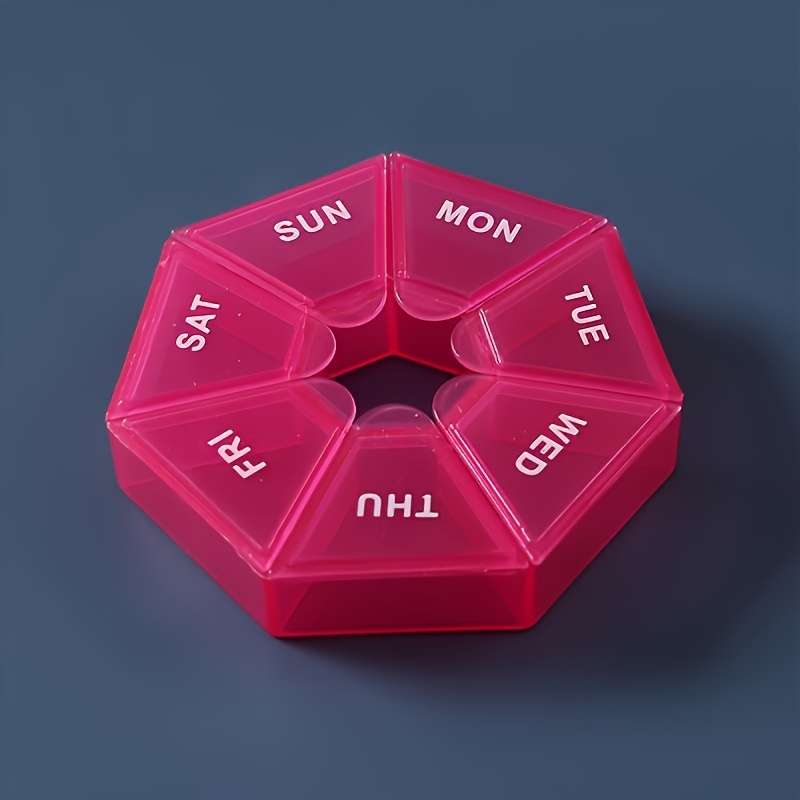 Mini 7-Corner Storage BoxSeven Grids Squares Pill Box