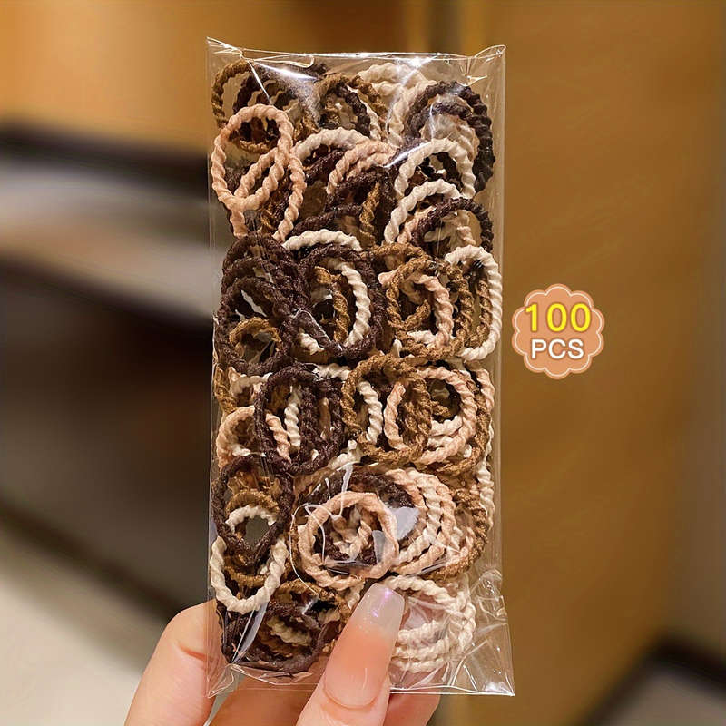 100 PCS High Elasticity Hair Ties