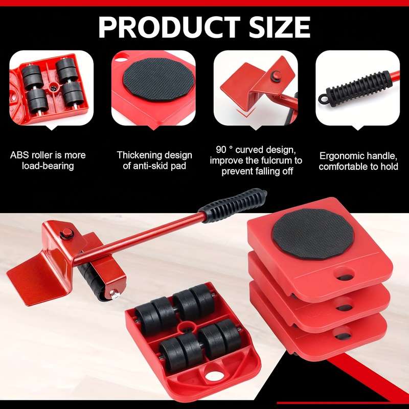 5pcs Heavy-Duty Furniture Moving System