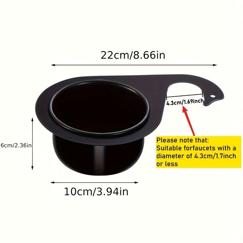 1pc Black Swan Stainless Steel Sink Strainer Basket