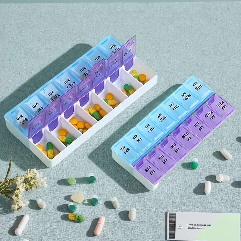 1pc Dual-Color Pill Organizer