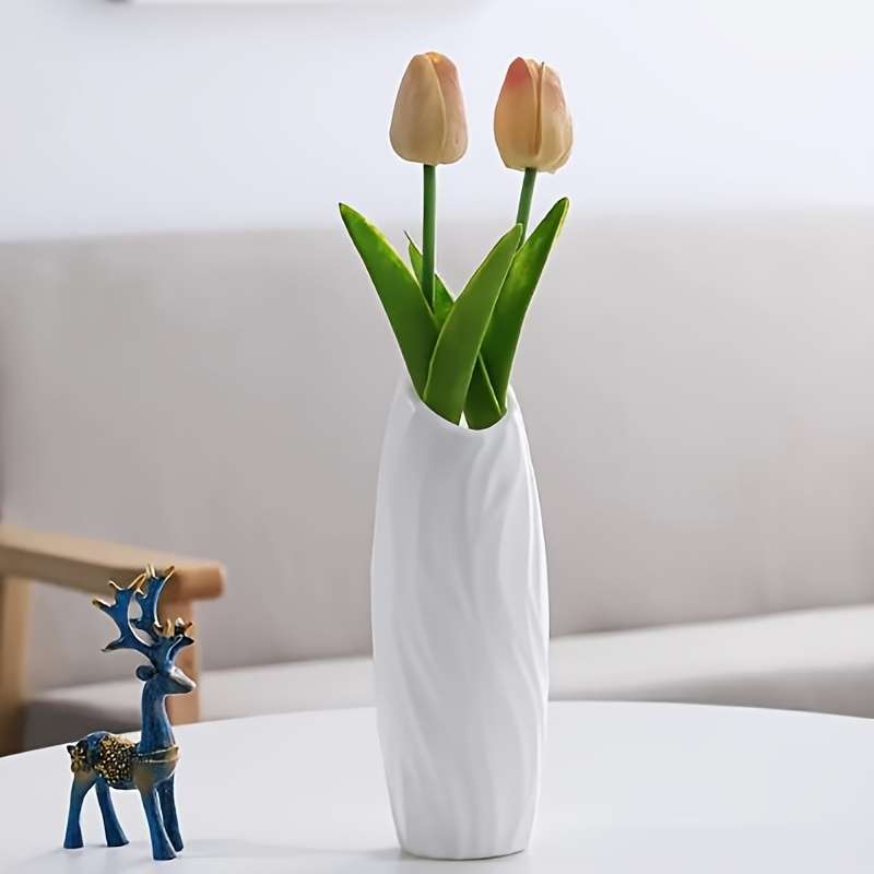 1pc Vintage Style Plastic Cylinder Vase