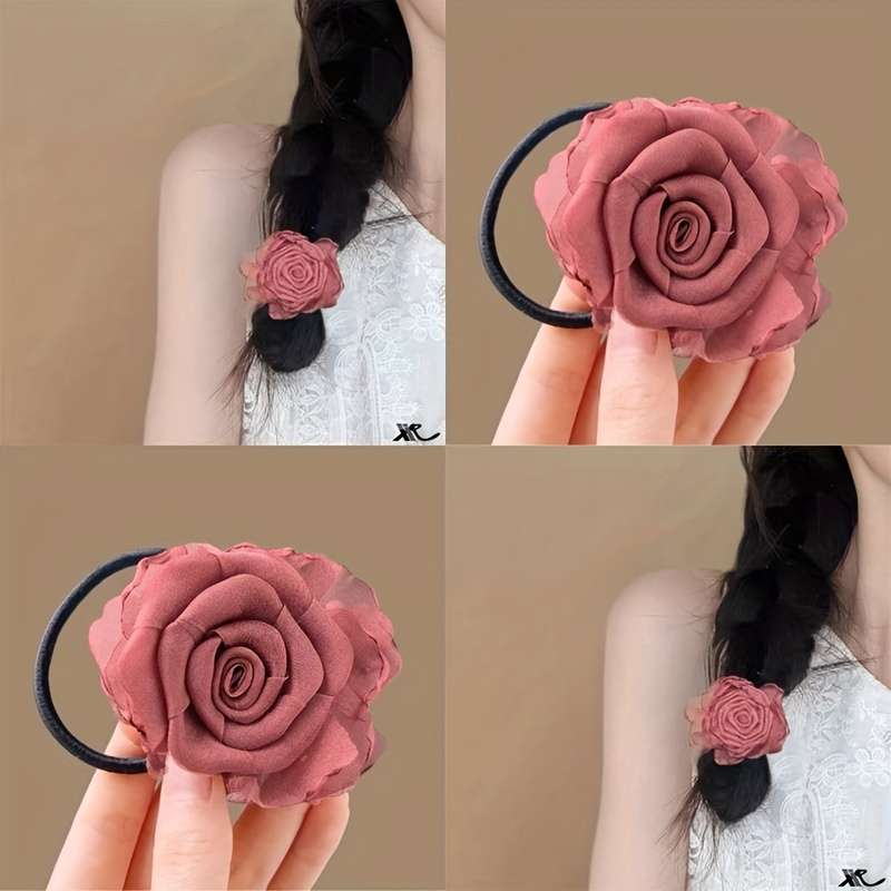 1pc Dried Rose Hair Tie
