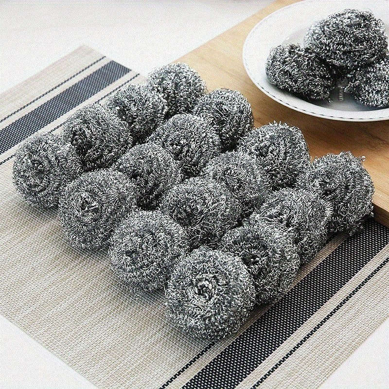 A Pack Of 10 Stainless Steel Wire Ballscopper Wire Cleaning Brush