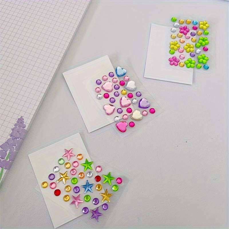 1pack?Colorful Diamond Mini Sticker Accessories Diy Acrylic Three-Dimensional Decoration