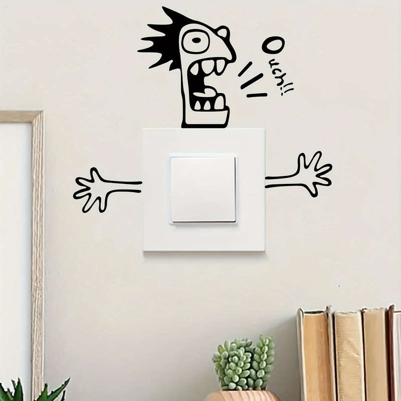 1pc Funny Character Outlet Sticker