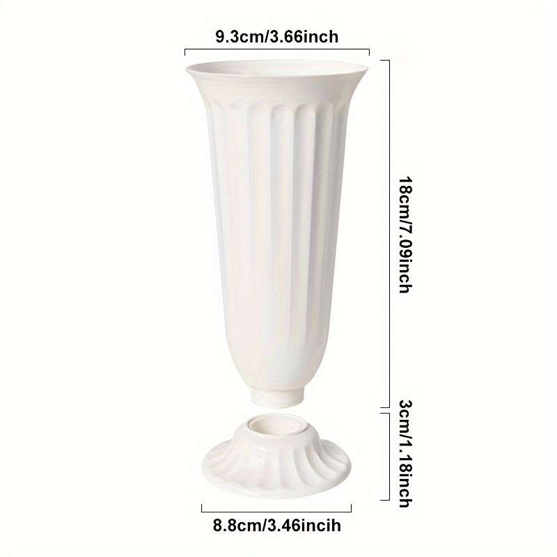Elegant White Plastic Vase