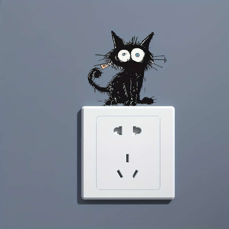 Charming Black Cat for Switch Sticker