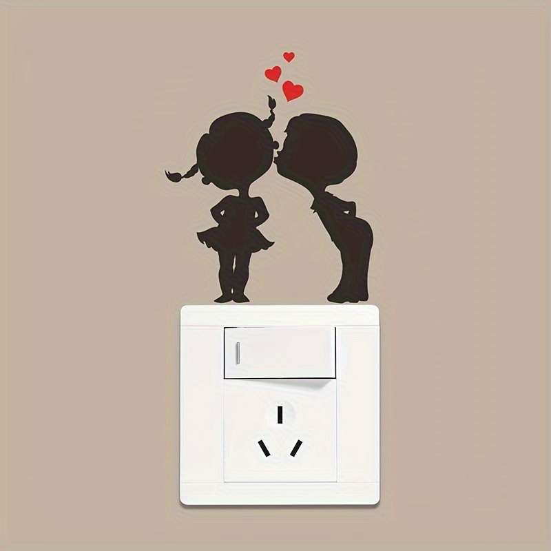 Cartoon Couple Switch Sticker