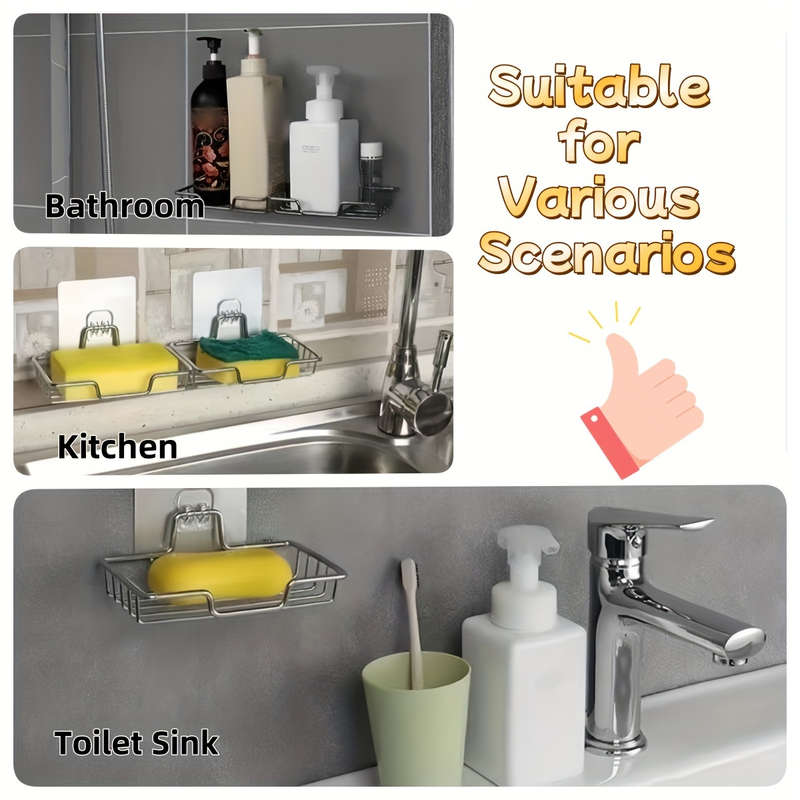 Easy-Install Stainless Steel Soap Dish