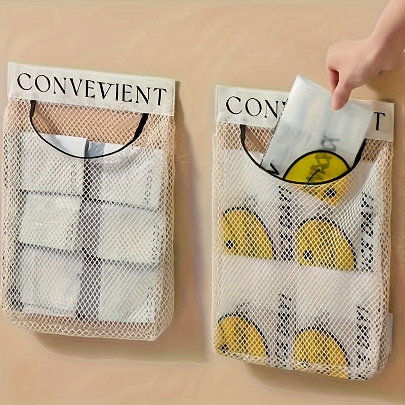 Space-Saving Wall-Mounted Organizer For Plastic Bags