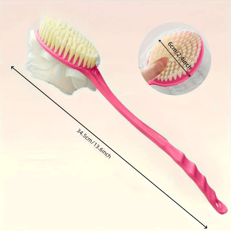 1pc Ergonomic Long Handle Bath Brush