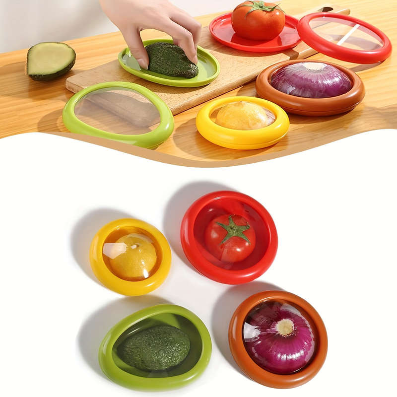 4pcs Large Silicone Fruit Vegetable Storage Containers