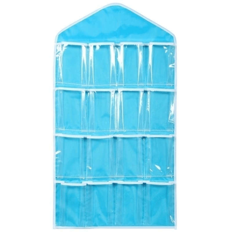 16-Pocket Clear Hanging Organizer For Socks