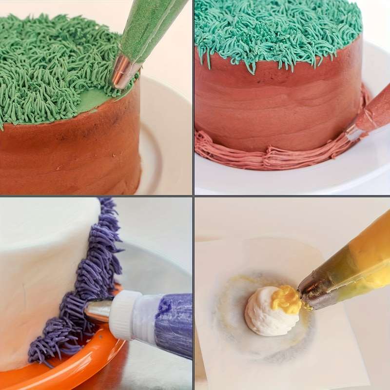 3pcs Stainless Steel Grass Icing Nozzles Set