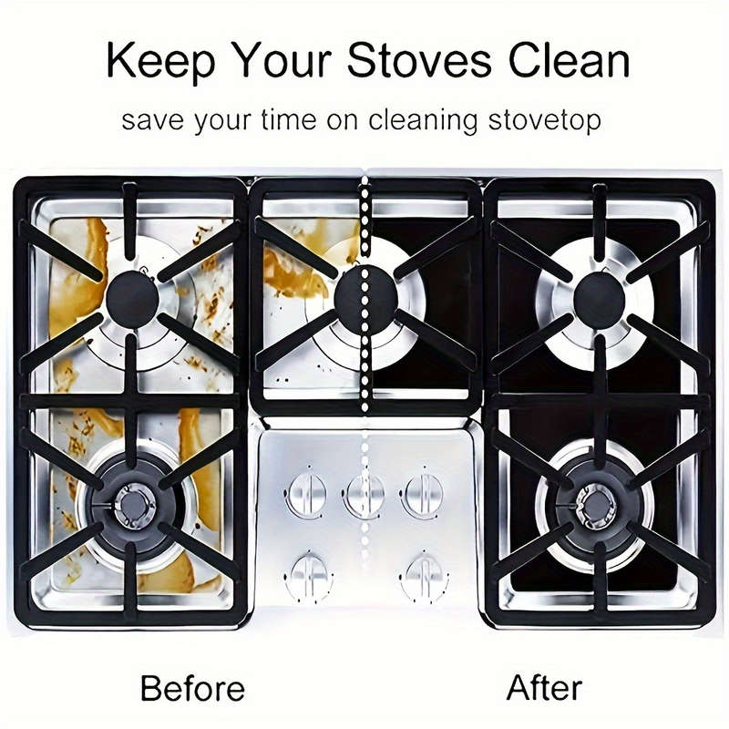 Set of 4 reusable stove covers for protecting stove surfaces