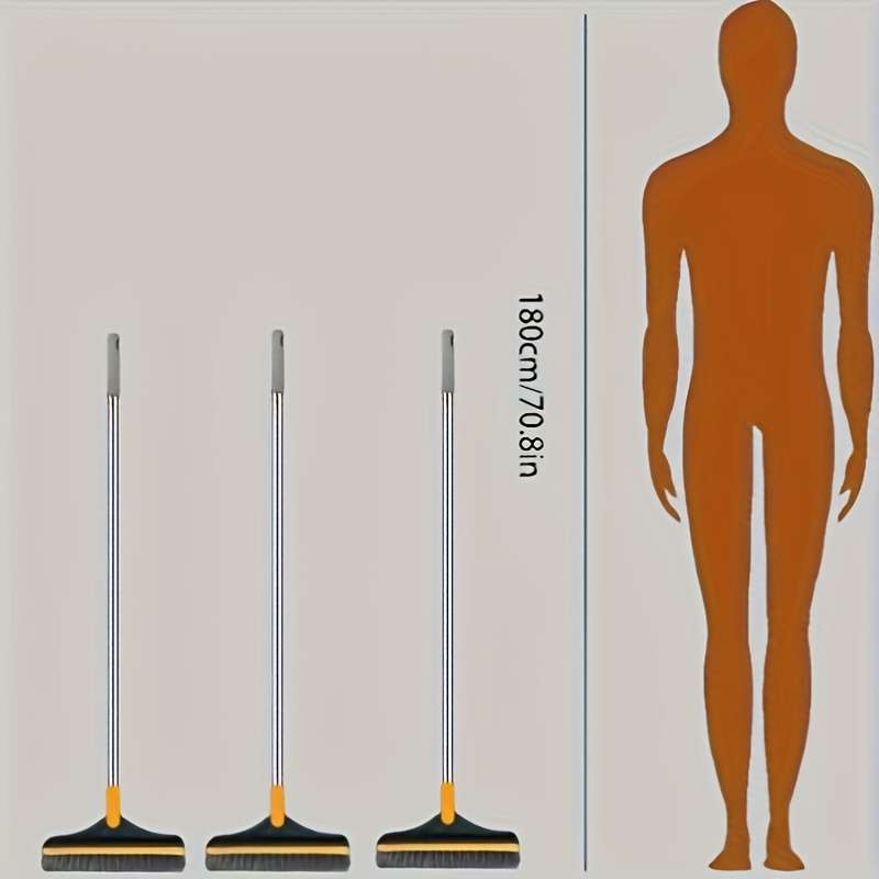 1pc Adjustable Long Handle Cleaning Brush with Angled Bristles