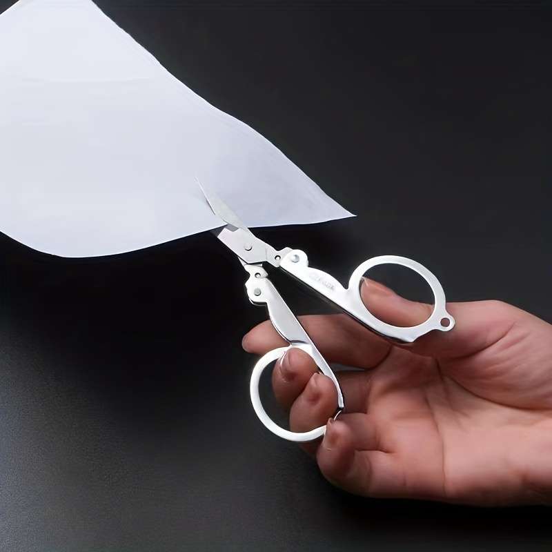 1pc Small Folding Scissors Portable Travel Scissors Stainless Steel Cutter Mini Scissors For Home Of