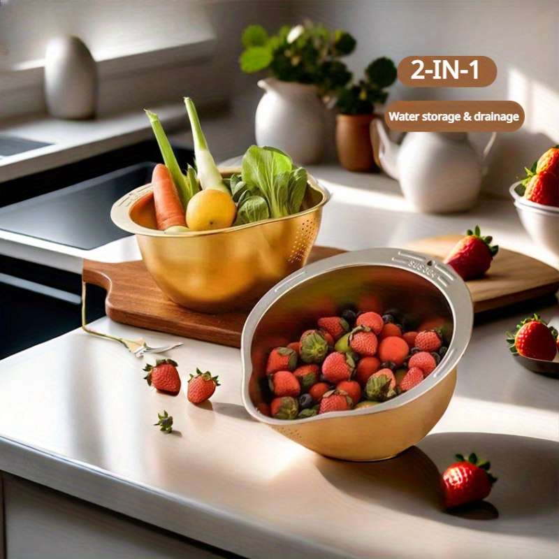 1pc Premium 304 Stainless Steel Colander