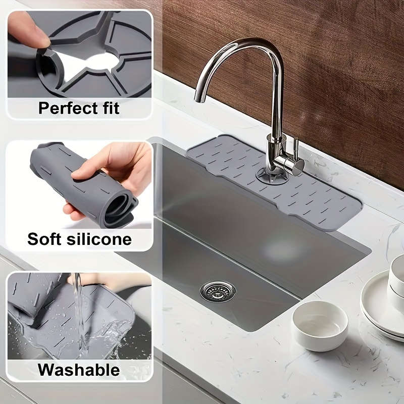 1pc Silicone Faucet Splash Guard -