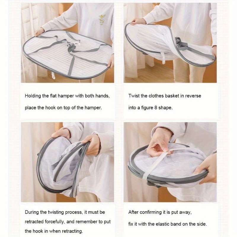 1pc Space-Saving 3-Layer Hanging Mesh Drying Rack