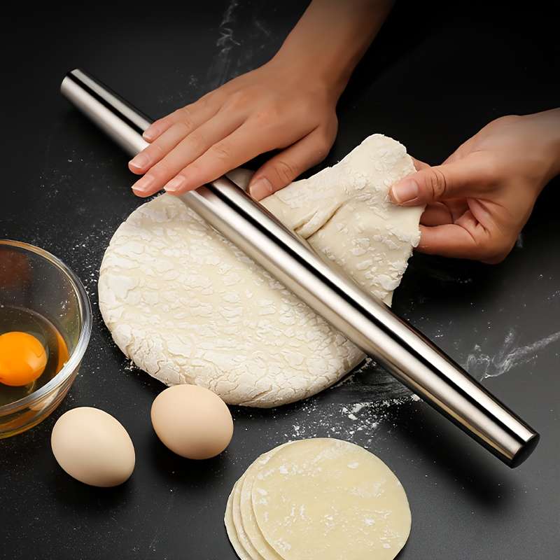 1pc Stainless Steel Rolling Pin - Durable