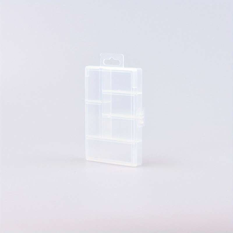 1pcs White Plastic Clear Storage Box