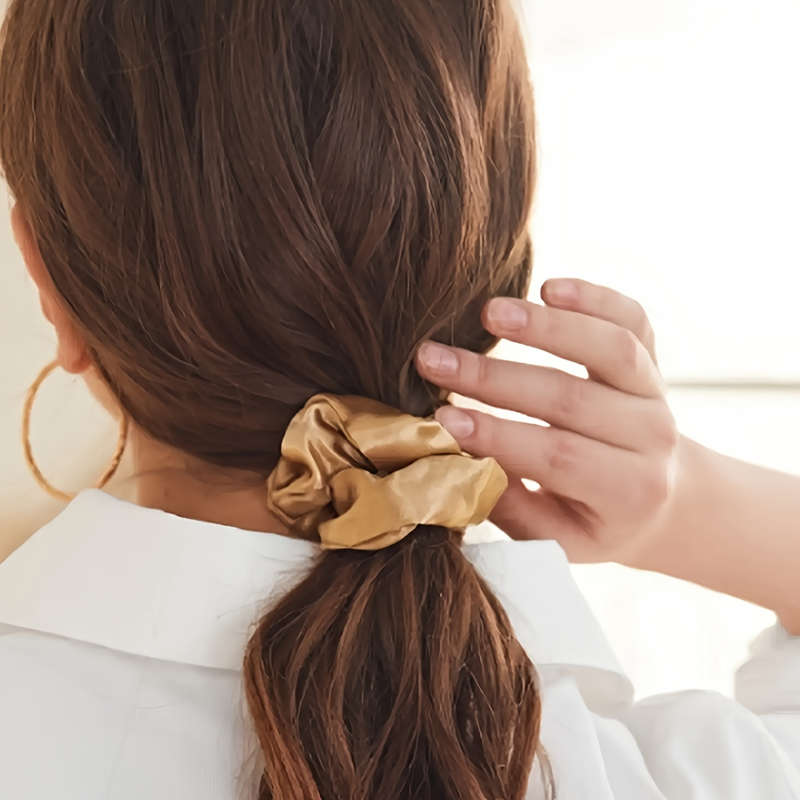 12-Pack Luxurious Satin Scrunchies Set