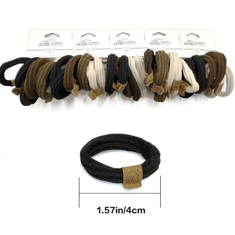 5pcs Cute Bear Icon Hair Ring Set