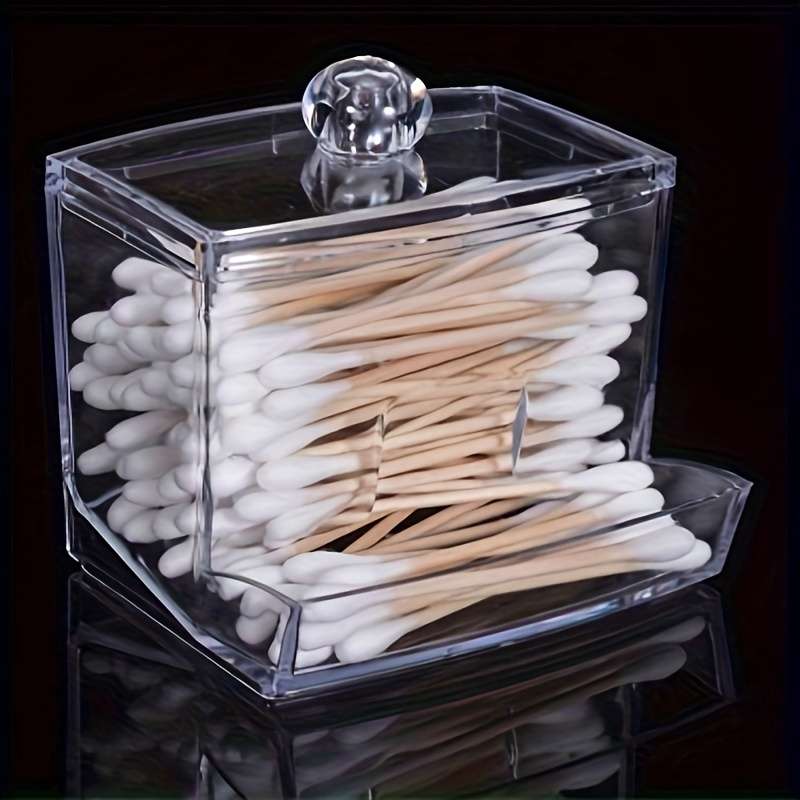 Chic Transparent Acrylic Organizer with Wooden Lid