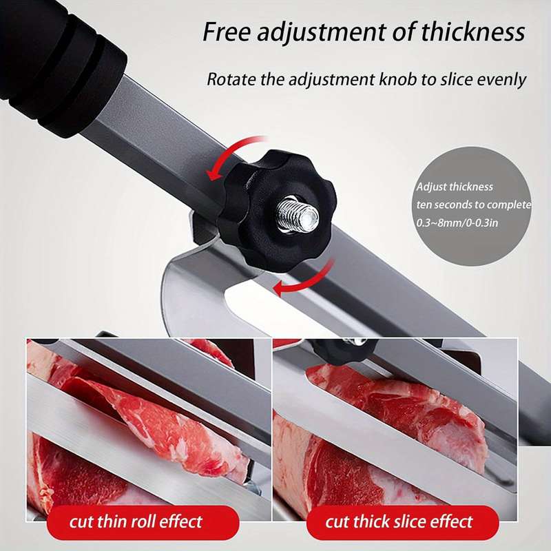 1pc Adjustable Stainless Steel Meat Slicer