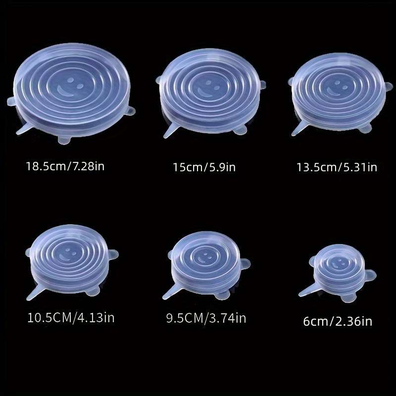 6pcs Reusable Silicone Stretch Lids