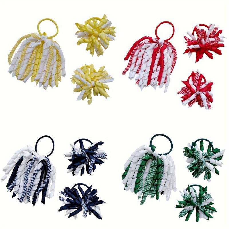 Twist Ribbon Decorative Hair Loops Elastic Ponytail Holder Hair