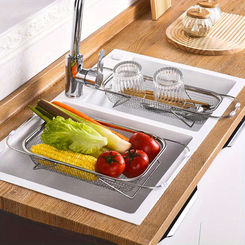 1pc Extendable Stainless Steel Colander